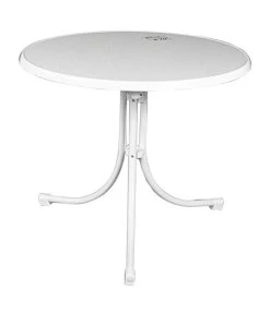MFG Freizeitmöbel Boulevard-Klapptisch Sevelit, Weiß, Ø85/H70 Cm