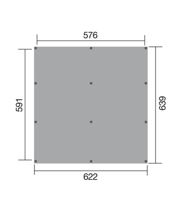 Weka Leimholz-Flachdach Doppelcarport 615 Gr. 1 4 Weka Leimholz-Flachdach Doppelcarport 615 Gr. 1 – Bild 2