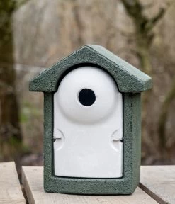 CJ Wildbird WoodStone® Nistkasten Holzbeton, Einflugloch Ca. Ø32 Mm, Grün -Freien Garten Geschäft 2020600 2020634 WE MO 003 WoodStoneNistkastenHolzbetonGruen