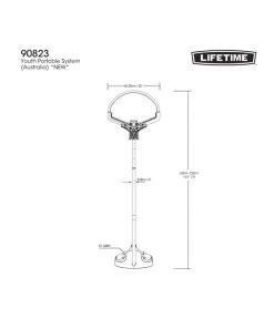 Lifetime Basketballkorb Alabama, Ca. B81/H225/T58 Cm -Freien Garten Geschäft 2048551 WE BG 001 BasketballAlabama