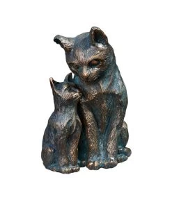 Rottenecker Bronze-Schmusekatzen, Ca. B11/H16/T9 Cm
