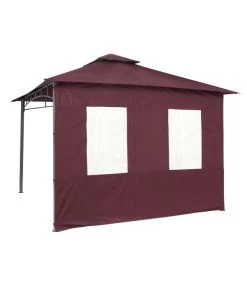 Tepro Seitenteilset Für Gartenpavillon Lehua Und Waya -Freien Garten Geschäft 2191054 WE FS 003 SeitenteilsetLehuaWayaburgund 1