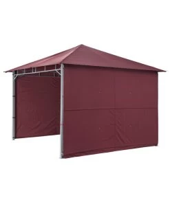 Tepro Seitenteilset Für Gartenpavillon Lehua Und Waya -Freien Garten Geschäft 2191054 WE FS 006 SeitenteilsetLehuaWayaburgund 1