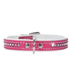 HUNTER® Hundehalsband Modern Art Luxus, Pink/weiss