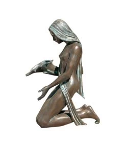 Rottenecker Bronze-Figur Noelle Klein, Wasserspeiend