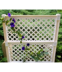 KHW Kunststoff-Spalier Mit Erdspießen, 100 X 6 X 140 Cm -Freien Garten Geschäft 2546414 WE DE 002 Spalier100cmweiss