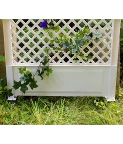 KHW Kunststoff-Spalier Mit Erdspießen, 100 X 6 X 140 Cm -Freien Garten Geschäft 2546414 WE DE 004 Spalier100cmweiss