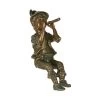 Rottenecker Bronzefigur Flötenspieler -Freien Garten Geschäft 2731610 BildFS 001 DekoartikelFloetenspielerAusBronzeFloetenspieler28X16x40cm