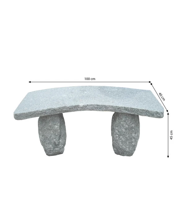 Dehner Granit-Gartenbank, Gebogen, 2-Sitzer 7 Dehner Granit-Gartenbank, Gebogen, 2-Sitzer – Bild 5