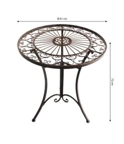 Metalltisch Antik, Ca. Ø61/H72 Cm -Freien Garten Geschäft 3214889 WE BG 001 Metalltischrundantik