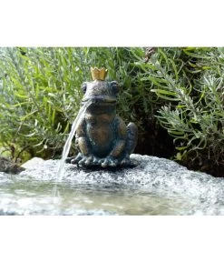 Rottenecker Granit-Gartenbrunnen Froschkönig Otto, 25 X 40 X 20 Cm -Freien Garten Geschäft 3446762 WE MO 004 GartenbrunnenFroschkoenigOtto