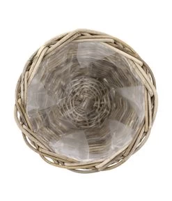 Rattan-Topf, Rund, Grau-braun -Freien Garten Geschäft 3679347 3679362 3679578 WE DE 001 RattantopfGraubraun