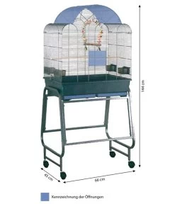 Montana Vogelvoliere Memphis II Antik, Dunkelgrau, Ca. B66/H144/T45 Cm -Freien Garten Geschäft 3714771 WE BG 001 VoliereMemphisIiVoliereMemphIi