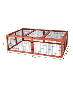 Trixie Natura Freilaufgehege Mit Abdeckung, Ca. B174/H48/T109 Cm -Freien Garten Geschäft 3867041 WE BG 001 FreigehegeausHolz