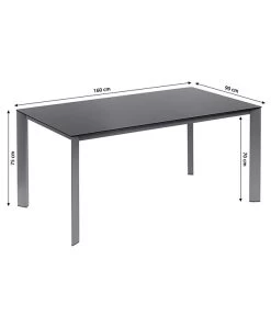 Dehner Esstisch Macon, Ca. B160/H75/T90 Cm 10 Dehner Esstisch Macon, Ca. B160/H75/T90 Cm -Freien Garten Geschäft 4030797 WE BG 001 SkizzeTischMacon