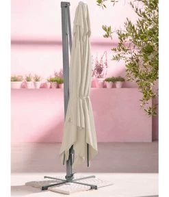 Dehner Ampelschirm Zypern, Quadratisch, Ca. B300/T300 Cm -Freien Garten Geschäft 4055109 WE MO 002 AmpelschirmZypernCremeNeu