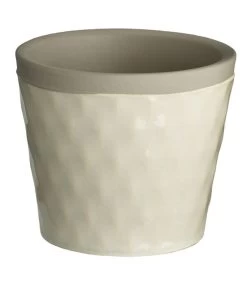 Dehner Keramik-Übertopf Ariane, Konisch, Hellgrau, Ca. Ø8 Cm