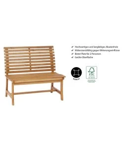 Dehner Akazienbank Paisley, 2-Sitzer -Freien Garten Geschäft 4069167 WE IG 001 AkazienbankPaisley