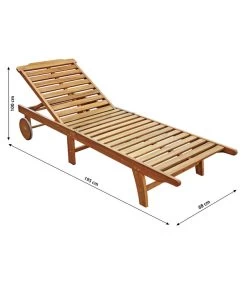 Dehner Rollliege Macao, Ca. B68/H100/T195 Cm -Freien Garten Geschäft 4069357 WE BG 001 RollliegeMacao