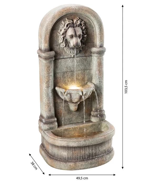 Dehner Polyresin-Wandbrunnen Faro, Ca. B49,5/H103,5/T38 Cm 8 Dehner Polyresin-Wandbrunnen Faro, Ca. B49,5/H103,5/T38 Cm – Bild 6