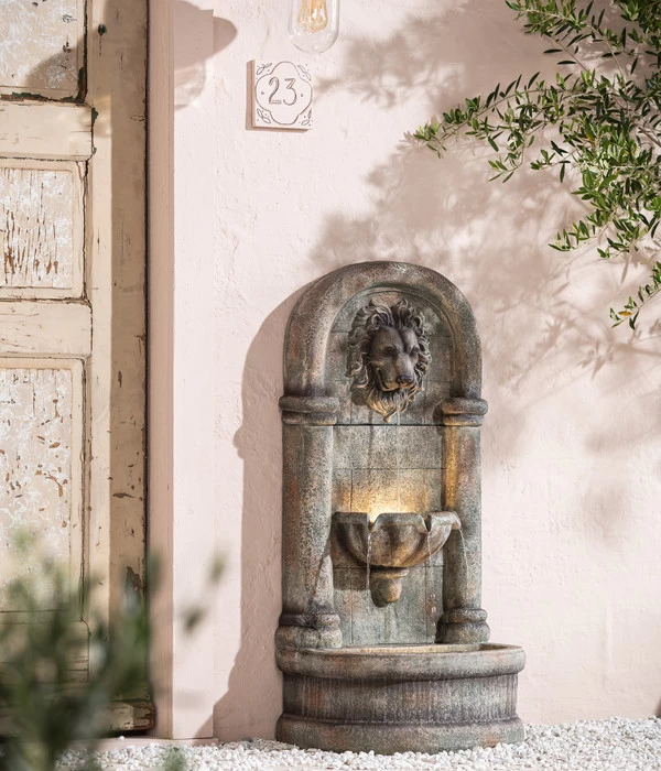 Dehner Polyresin-Wandbrunnen Faro, Ca. B49,5/H103,5/T38 Cm 5 Dehner Polyresin-Wandbrunnen Faro, Ca. B49,5/H103,5/T38 Cm – Bild 3