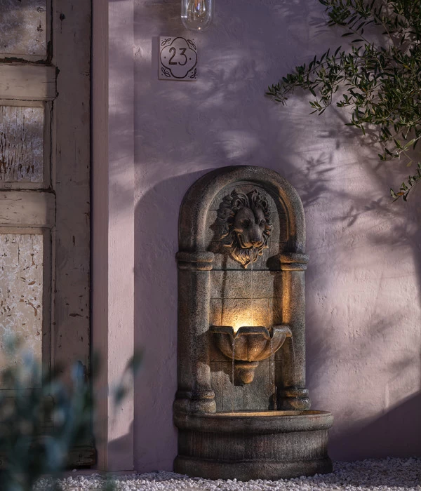 Dehner Polyresin-Wandbrunnen Faro, Ca. B49,5/H103,5/T38 Cm 6 Dehner Polyresin-Wandbrunnen Faro, Ca. B49,5/H103,5/T38 Cm – Bild 4