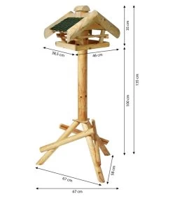 Dehner Natura Futterhaus Annika, Inkl. Ständer, Ca. B67/H135/T58 Cm -Freien Garten Geschäft 4099511 WE BG 001 DehnerNaturaFutterhausAnnikaInklStaender