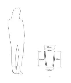 Farmet Kunststoff-Topf-Set Hydrus, Quadratisch, Anthrazit, 2-teilig -Freien Garten Geschäft 4110128 WE DE 004 HYDRUSQuadratischerPflanzkuebel29x29x40cmhochDUNKELANTHRAZIT