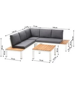 Dehner Aluminium-Lounge Malibu, 2-teilig -Freien Garten Geschäft 4209870 WE BG 001 LoungeMalibuNEU