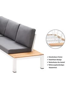 Dehner Aluminium-Lounge Malibu, 2-teilig -Freien Garten Geschäft 4209870 WE IG 001 DehnerAluLoungeMalibu