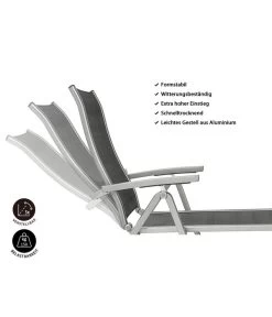 Dehner Gartenliege Chicago, Ca. B70/H72/T180 Cm -Freien Garten Geschäft 4210258 WE IG 001 DehnerGartenliegeChicago