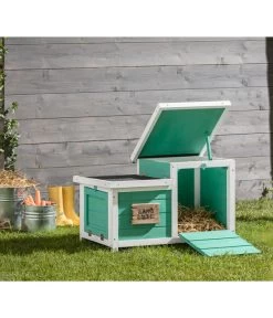 Dehner Nagerschlafhaus Happy Home Teatro, Türkis -Freien Garten Geschäft 4261608 WE M 005 DehnerNagerschlafhausTeatro