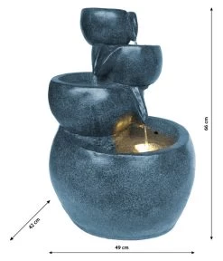 Dehner Polyresin-Gartenbrunnen Bowl, Ca. B49/H66/T42 Cm -Freien Garten Geschäft 4280996 WE DE 001 DehnerPolyresinGartenbrunnenBowlOutdoorbrunnenWasserspiel