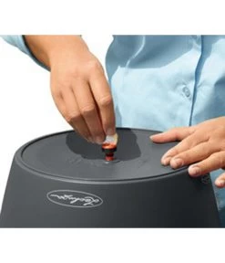 LECHUZA® CLASSICO Color, All-in-One-Set -Freien Garten Geschäft 4309720 PR MO 011 ClassicoColorSchiefergrauMitSchraubeLechuza