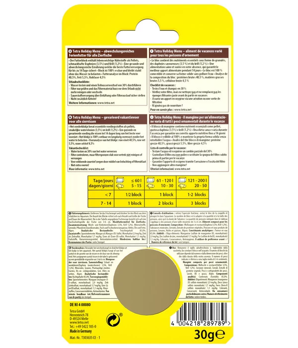Tetra Fischfutter Holiday Menü, 30 G 5 Tetra Fischfutter Holiday Menü, 30 G – Bild 3