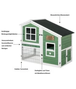 Dehner Nagerheim Happy Home Tempio, Ca. B140/H120/T78 Cm 13 Dehner Nagerheim Happy Home Tempio, Ca. B140/H120/T78 Cm -Freien Garten Geschäft 4447645 WE IG 001 Dehner NagerheimHappyHomeTempio