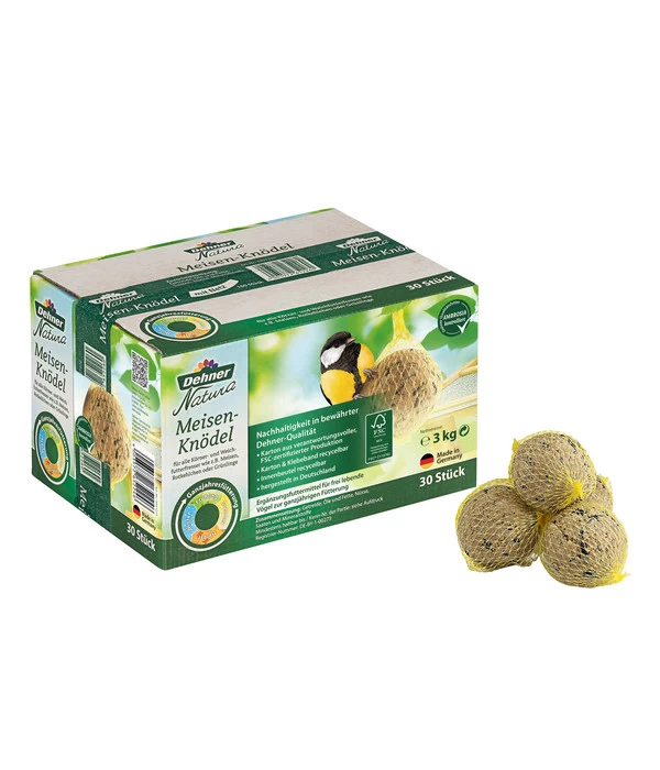 Dehner Natura Wildvogelfutter Meisen-Knödel, Mit Netz 6 Dehner Natura Wildvogelfutter Meisen-Knödel, Mit Netz – Bild 4