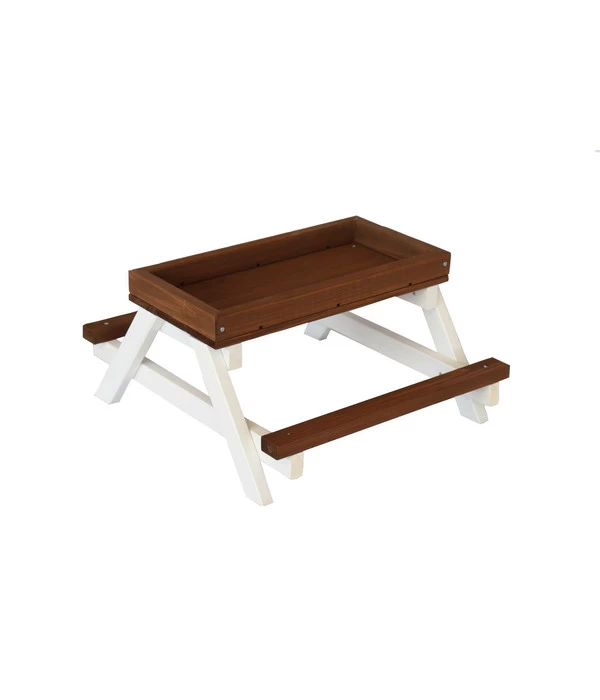Dehner Picknicktisch, Braun/weiß, Ca. B46/H22/T40 Cm 3 Dehner Picknicktisch, Braun/weiß, Ca. B46/H22/T40 Cm