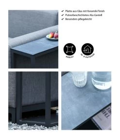 Dehner Beistelltisch Amsterdam, Ca. B75/H54/T23 Cm -Freien Garten Geschäft 4498598 WE IG 001 BeistelltischAmsterdam