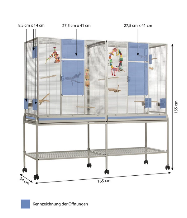 Montana Vogelvoliere Madeira Double, Plantinum 5 Montana Vogelvoliere Madeira Double, Plantinum – Bild 3