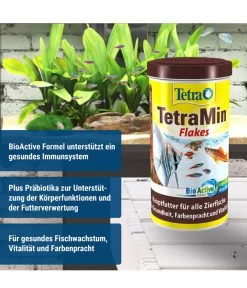 Tetra Fischfutter TetraMin Flakes -Freien Garten Geschäft 520809 WE M 001 TetraMinFlakes1000ml
