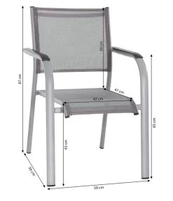 Dehner Balkon-Stapelstuhl Dallas -Freien Garten Geschäft 5302070 WE BG 001 DehnerLivingAluStapelsesselDallasAluBalkonstapelDallasD