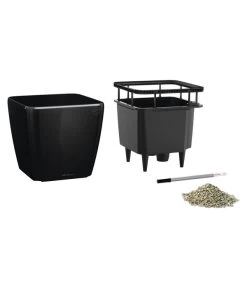 LECHUZA® QUADRO LS, All-in-One-Set 8 LECHUZA® QUADRO LS, All-in-One-Set -Freien Garten Geschäft 5390190 BildD 001 LechuzaQuadroLsQuadroPrem21LsSchwarz