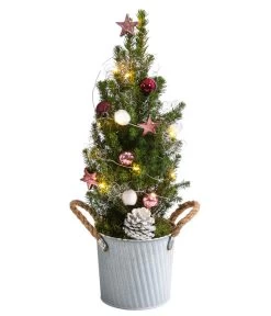 Geschmückter Weihnachtsbaum 'Linus', Mit Lichterkette, Ca. H50 Cm