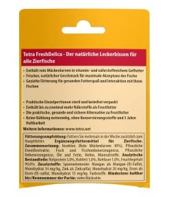 Tetra FreshDelica Rote Mückenlarven, 48 G -Freien Garten Geschäft 623645 WE D 001 NEUTetraFreschDelicaLeckerbissen