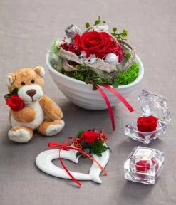 Longlife-Rose In Juwelenbox, Ca. Ø3,5 Cm -Freien Garten Geschäft 6537732 8167041 6380935 6034458 WE MO 001 Longlife