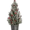 Geschmückter Weihnachtsbaum Wood, Mit Lichterkette, Ca. H50 Cm -Freien Garten Geschäft 6552640 WE FS 001 WeihnachtsbaeumchenWoodRot19cmLED