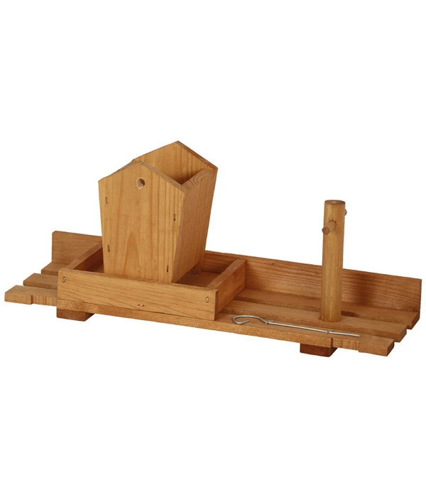 Siena Garden Vogelhaus Balkonfuttersilo, Braun/grün, Ca. B40/H20/T15 Cm 4 Siena Garden Vogelhaus Balkonfuttersilo, Braun/grün, Ca. B40/H20/T15 Cm – Bild 2