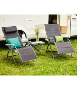 Siena Garden Camping Relaxstuhl XL Premium, Anthrazit -Freien Garten Geschäft 6603039 WE MO 001 SienaGardenCampingRelaxstuhlPremiumXLAnthrazit