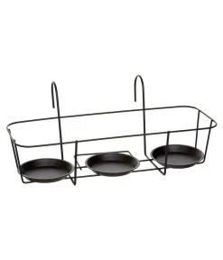 Dehner Metall-Balkonblumentopfhalter Triplo, Ca. B48,5/H20/T19 Cm